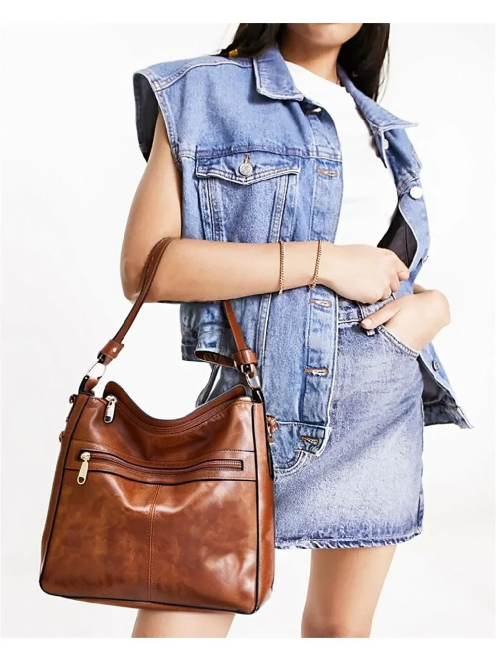 Stylish 4PC Handbag & Wallet Set for Women - Large Hobo Bag & Chic Accessories